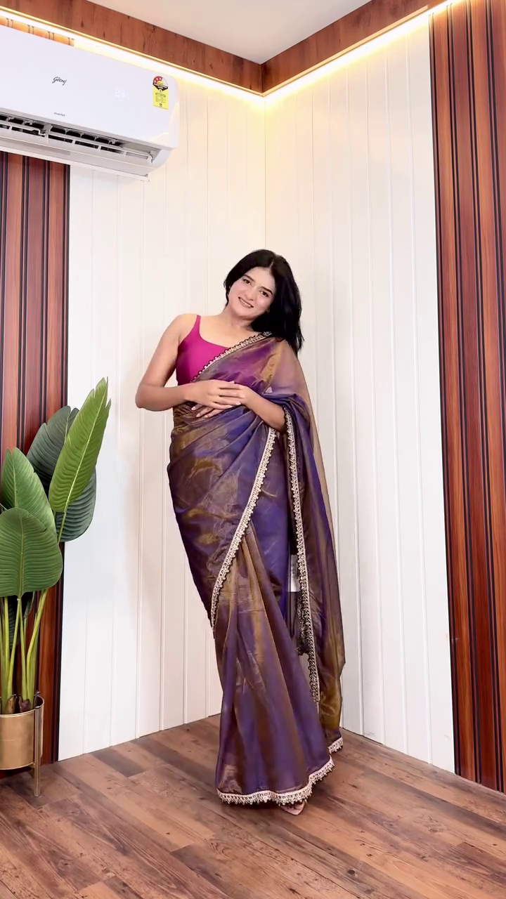 Hot Pink Designer Saree Glam