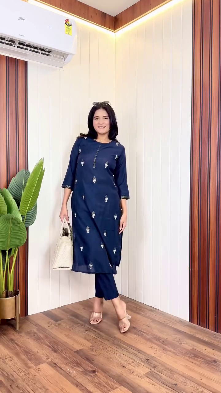 Magenta Printed Kurta Set