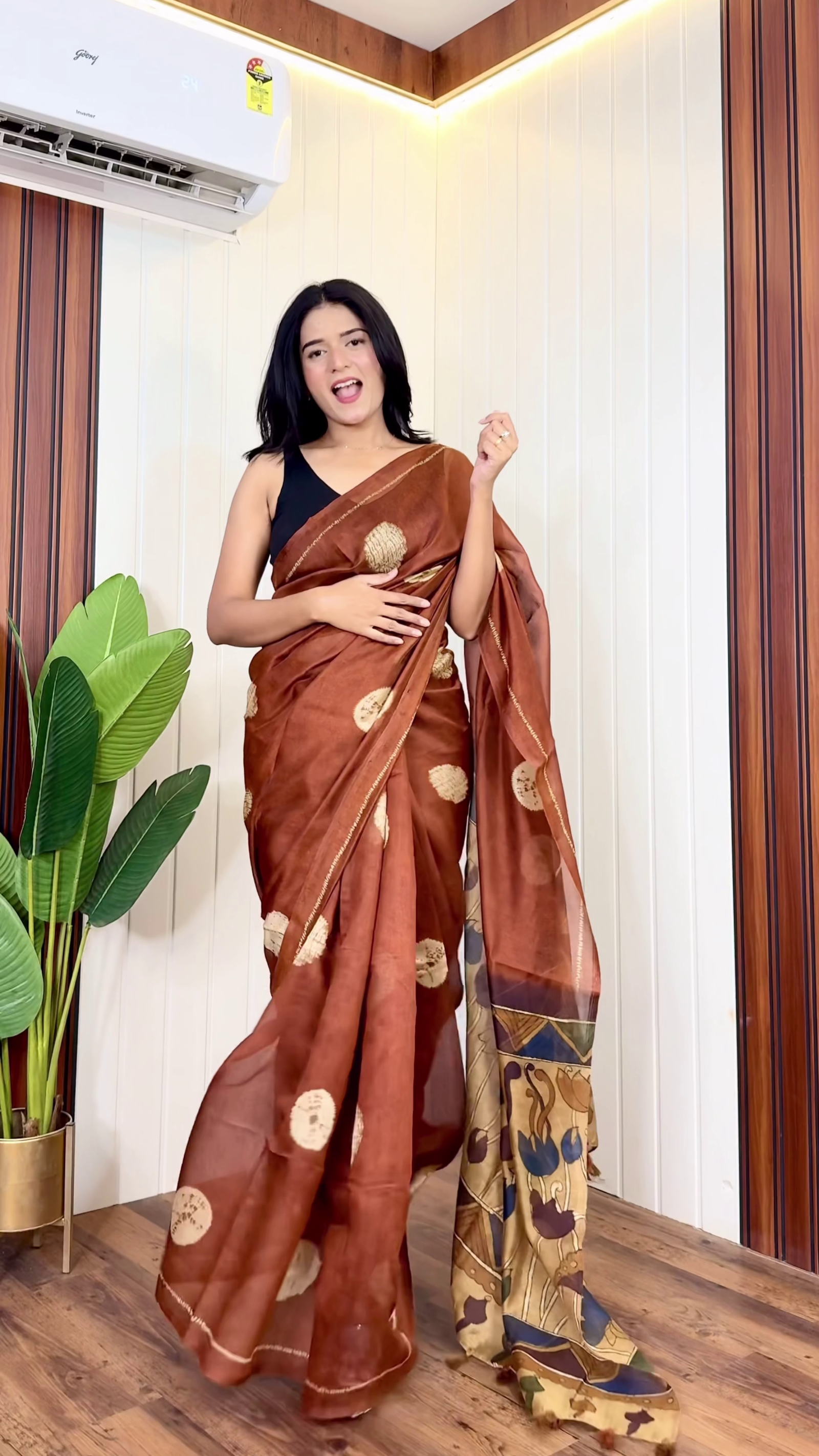 Bold Black Statement Saree