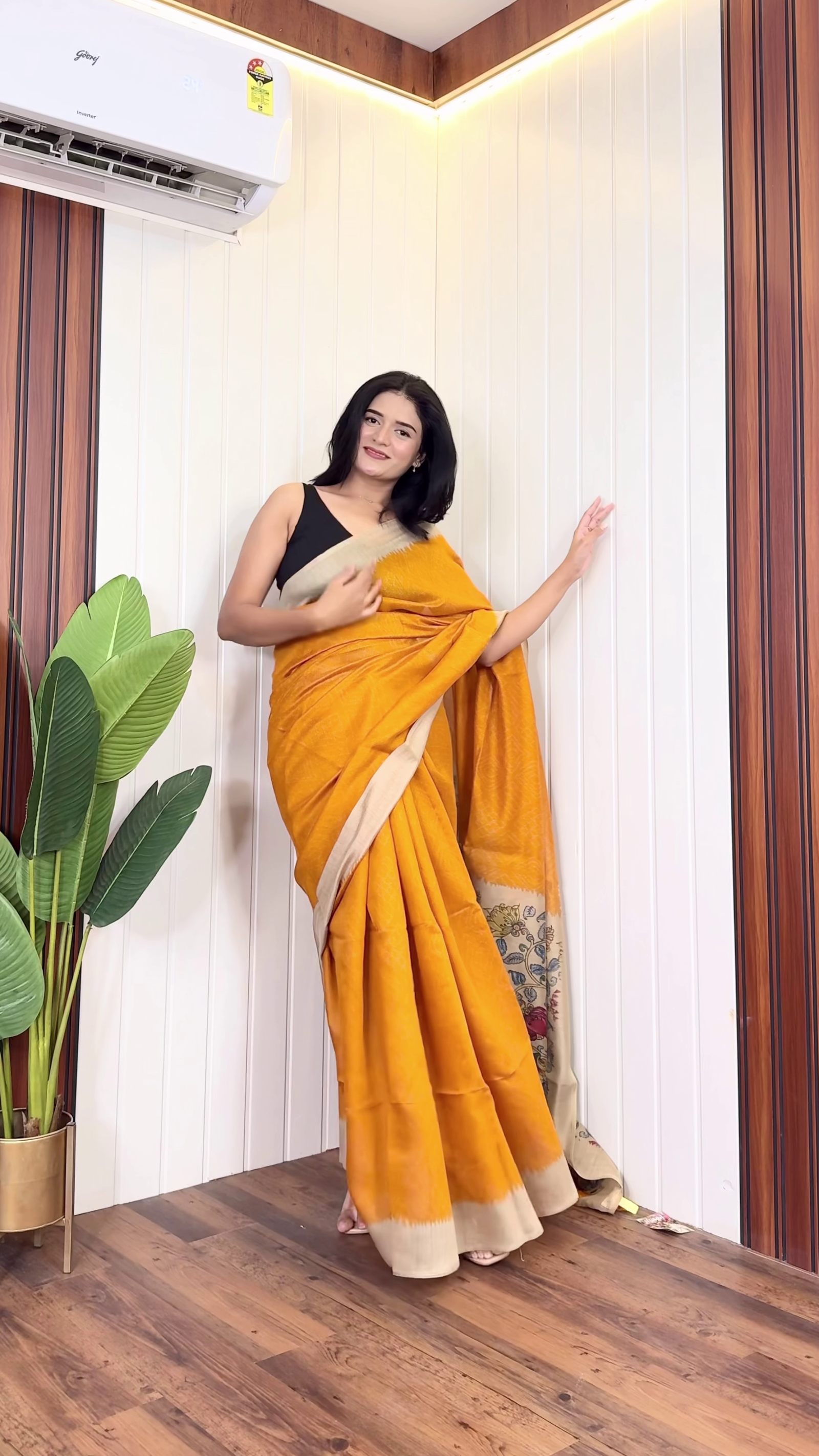 Bold Black Statement Saree