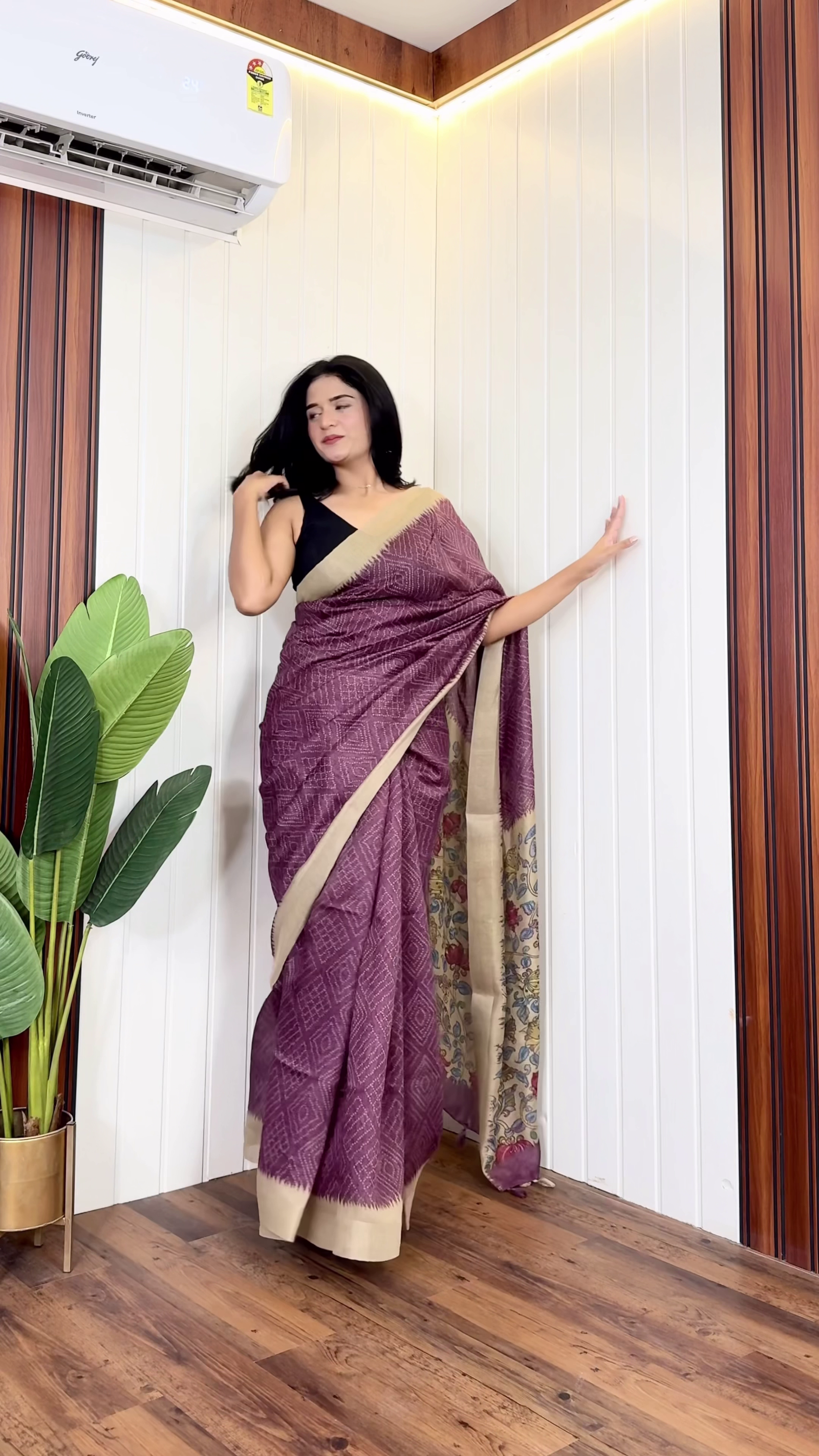 Bold Black Statement Saree