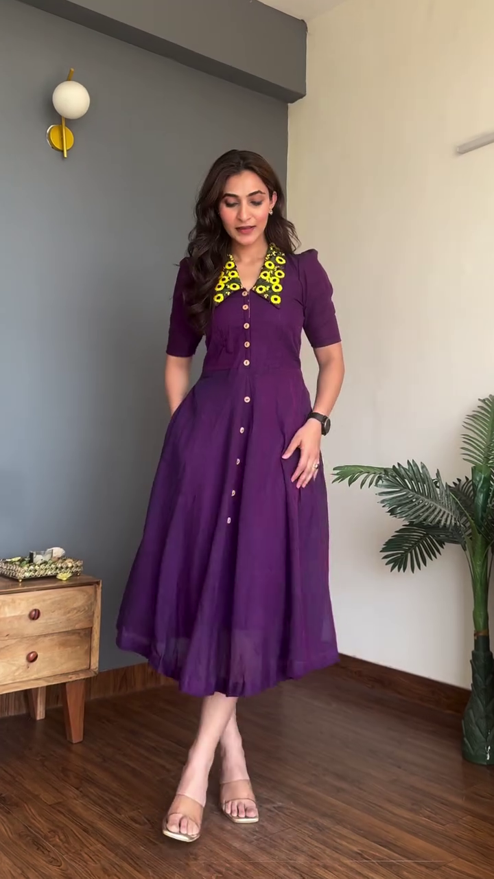 Emerald Button Midi Dress