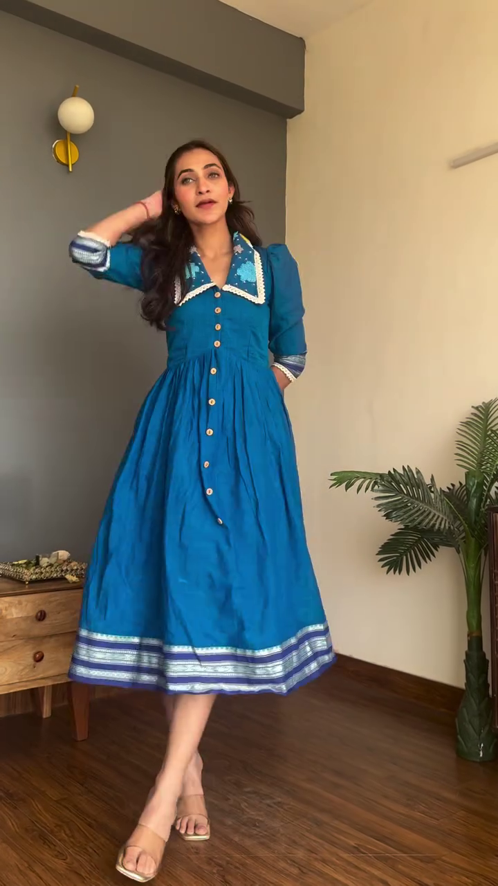 Emerald Button Midi Dress