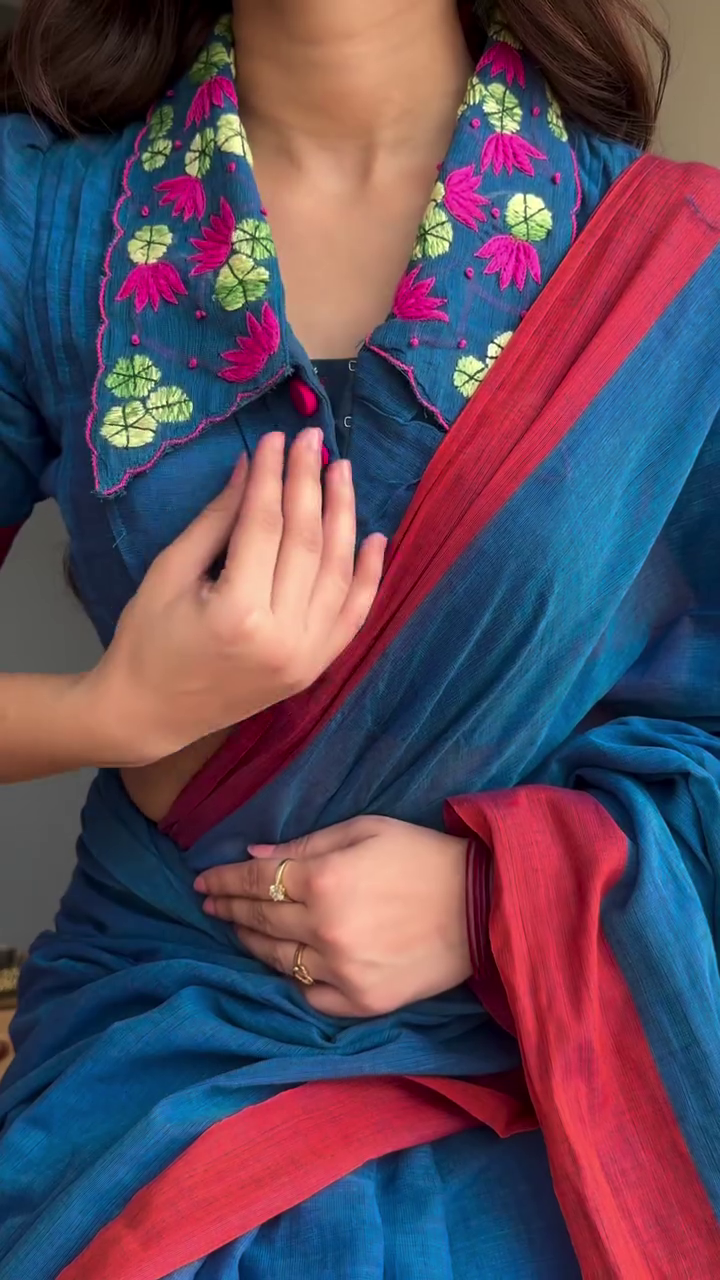 Royal Blue Draped Saree