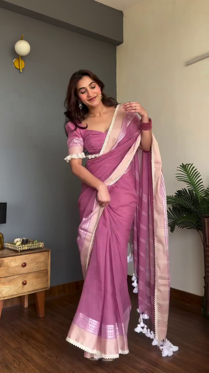 Royal Blue Draped Saree