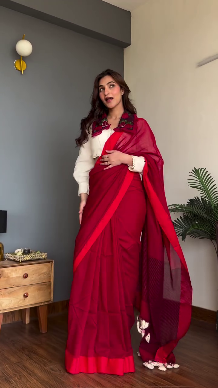 Royal Blue Draped Saree