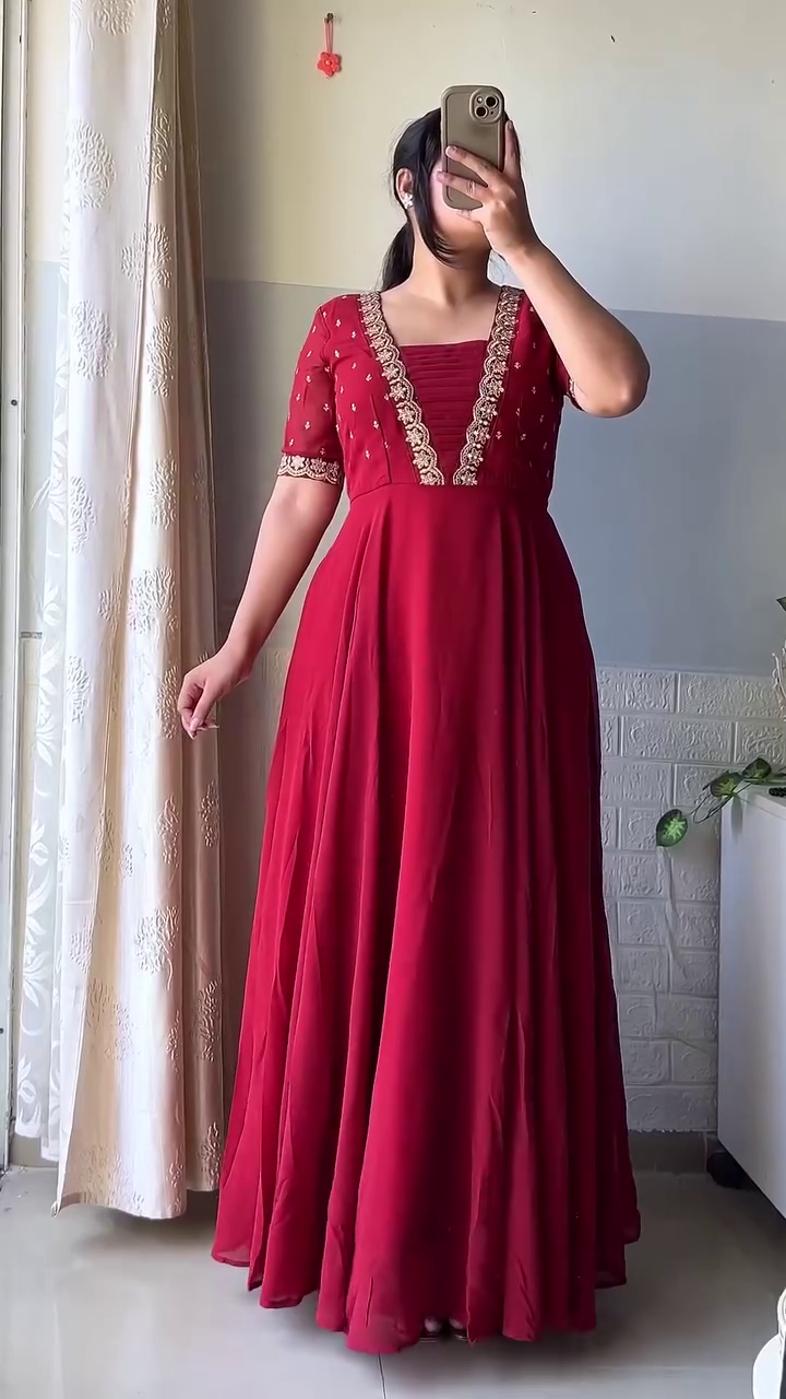 Lavender Layered Gown Set