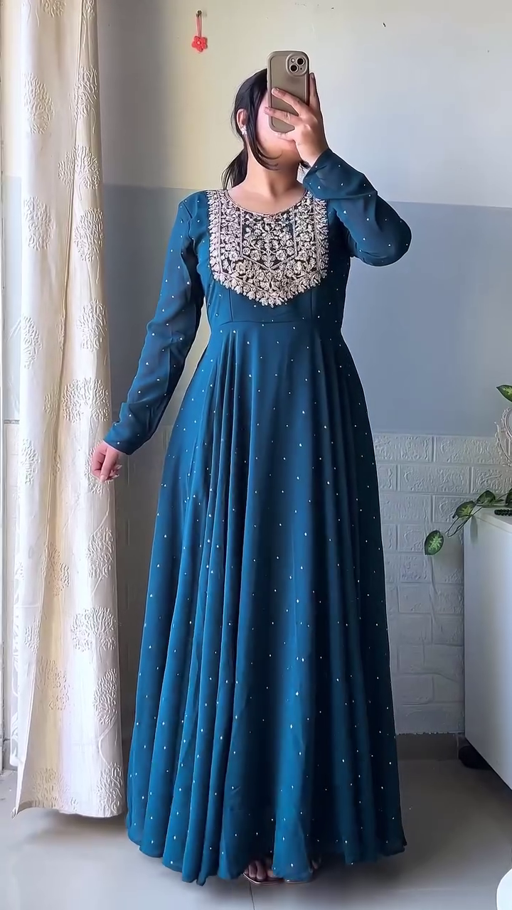 Lavender Layered Gown Set