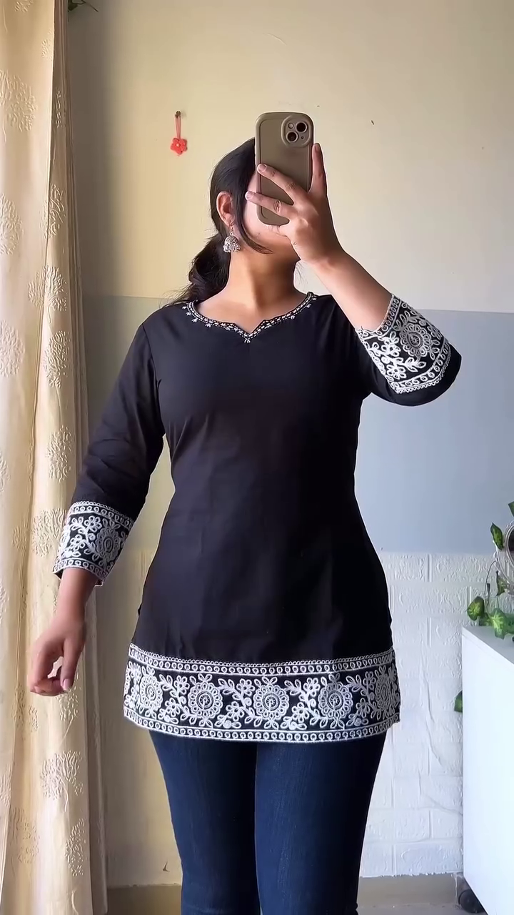 Classic Maroon Embroidered Kurti