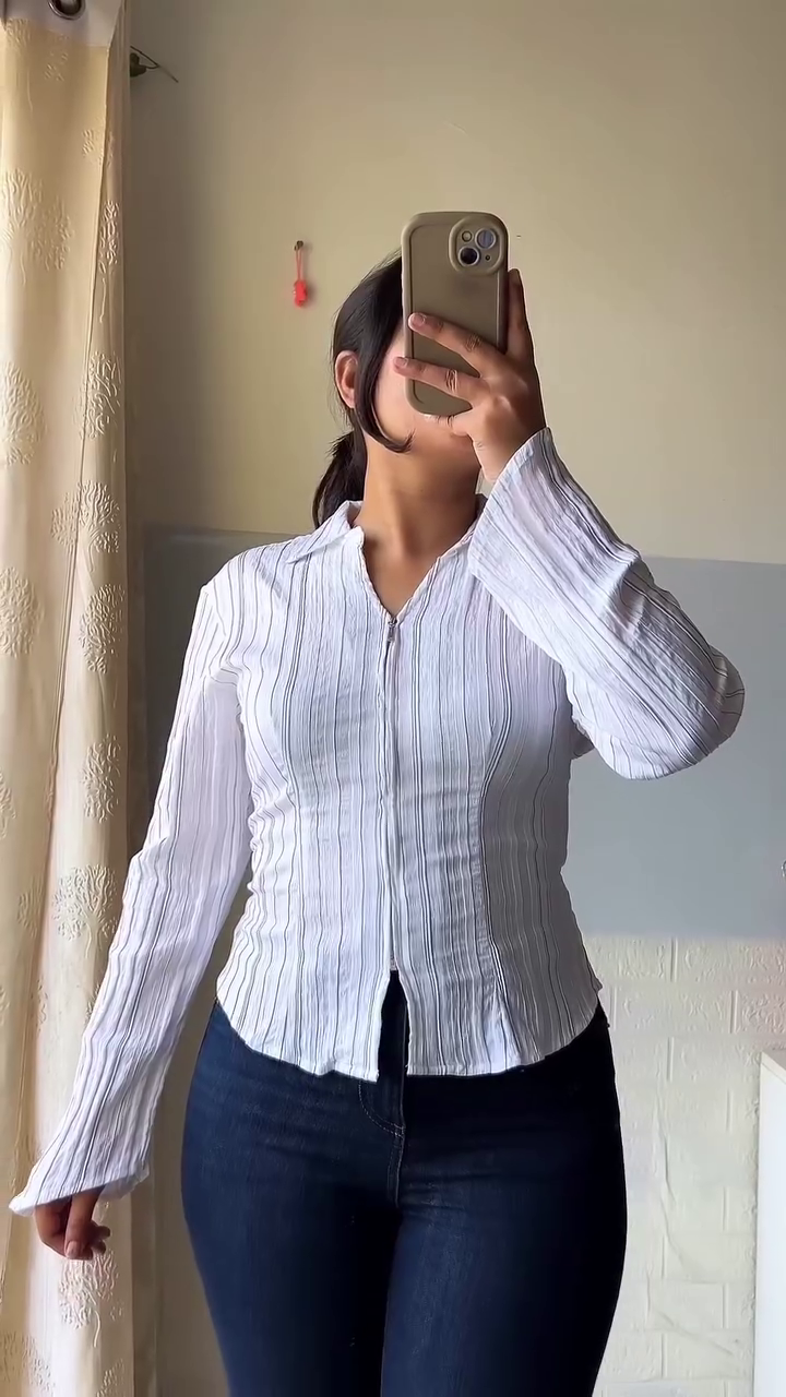 Crisp White Textured Shirt