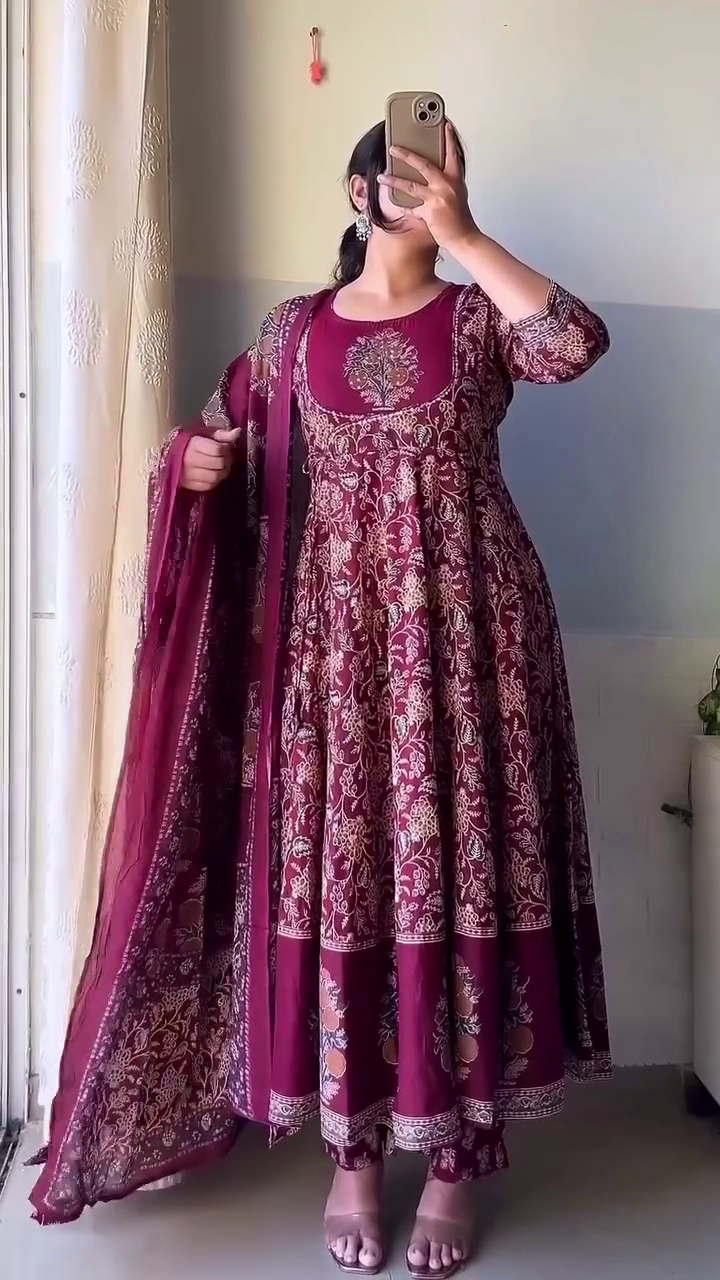 Lime Green Festive Anarkali