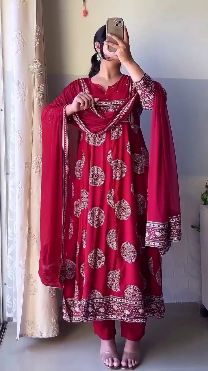 Lime Green Festive Anarkali