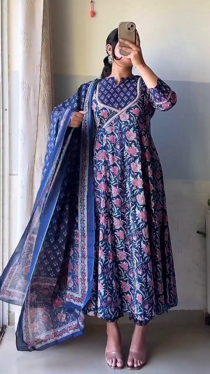 Lime Green Festive Anarkali