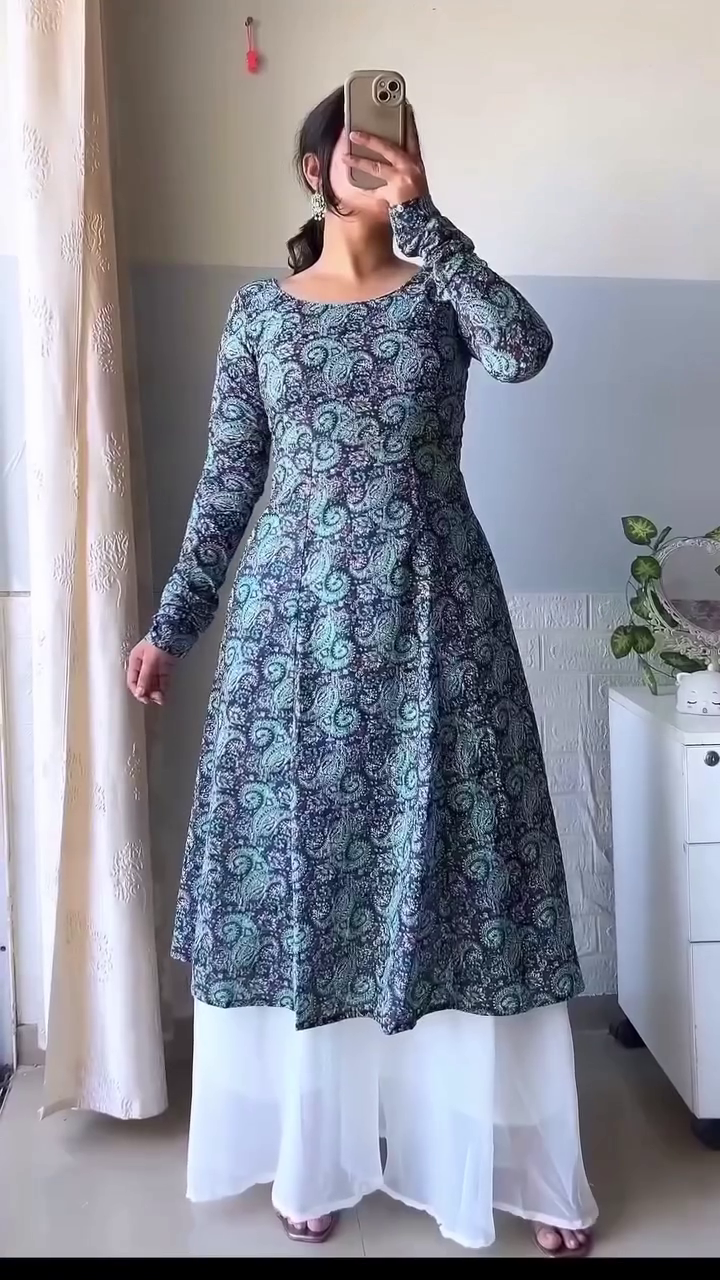 Indigo Printed Kurta Palazzo