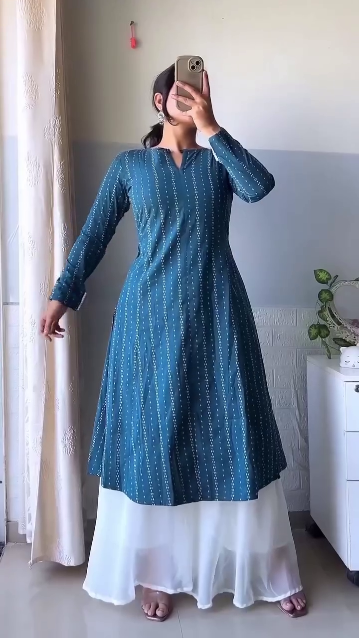 Indigo Printed Kurta Palazzo