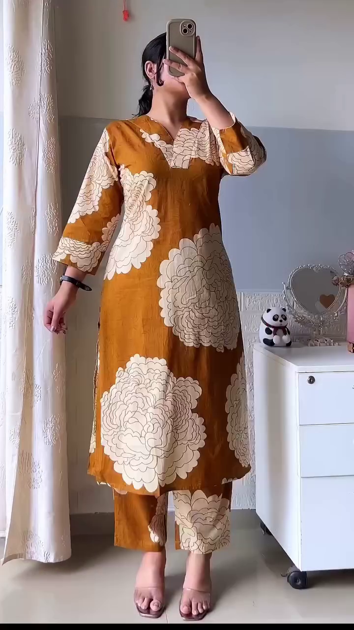 Ivory Elephant Print Co-ord Set