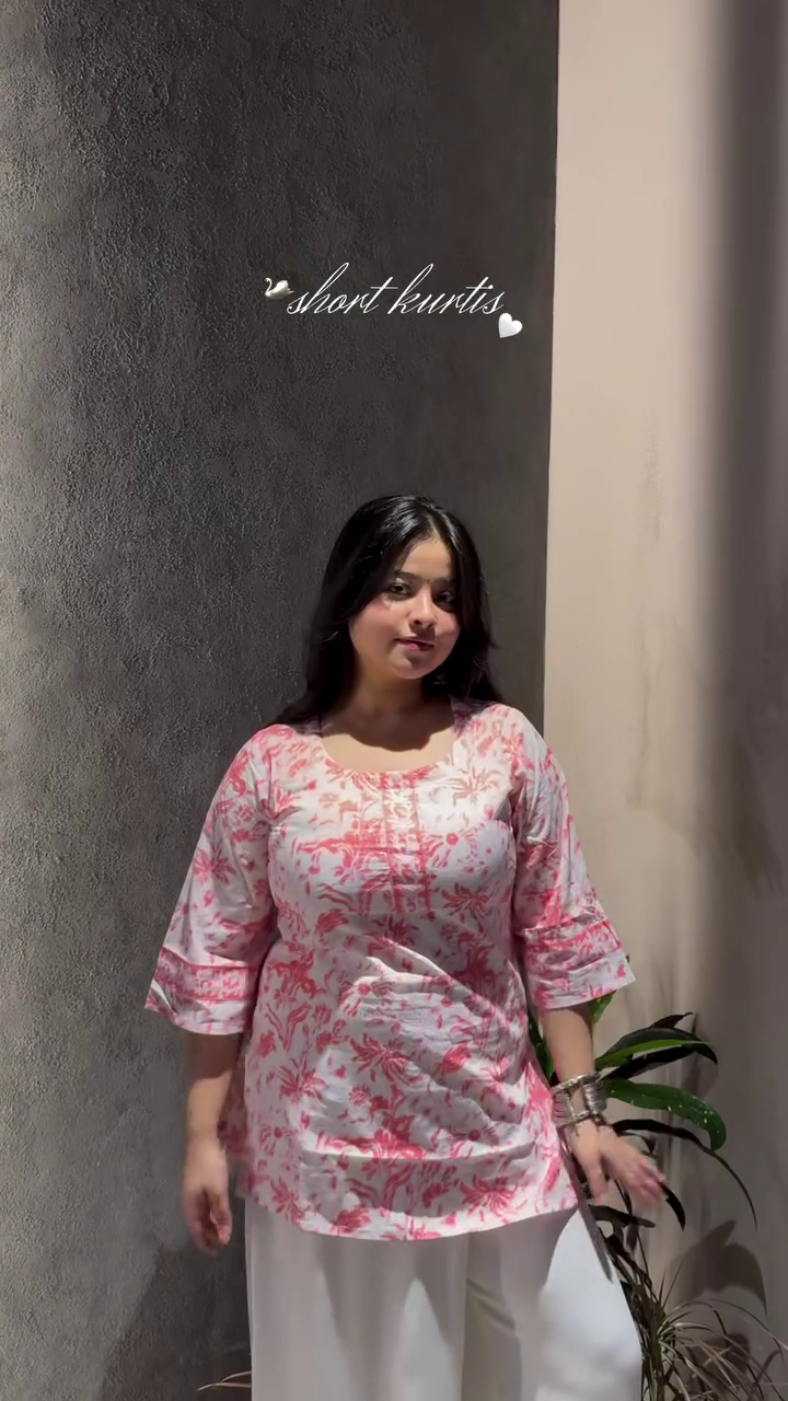 Elegant Printed Short Kurti