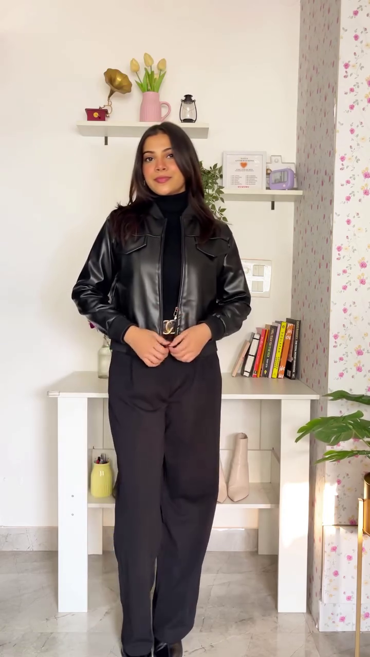 Black Leather Winter Outfit