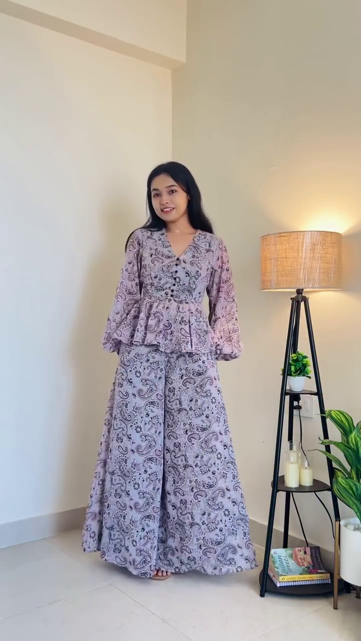 Lavender Paisley Print Co-Ord Set