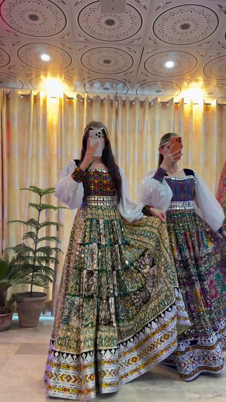 Women's Traditional Afghan Inspired Maxi Dress